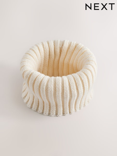 White - Rib Snood (1-16yrs)