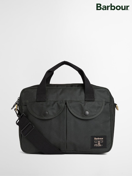 Grün - Regular Barbour® Field Wax Laptop Cross-body Bag