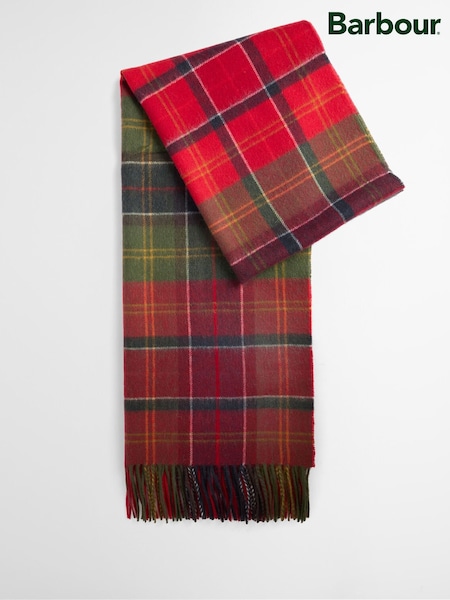 Red - Barbour® Serena Tartan Scarf