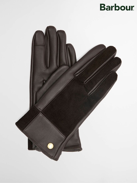 Brown - Barbour® Dunswell Patchwork Gloves