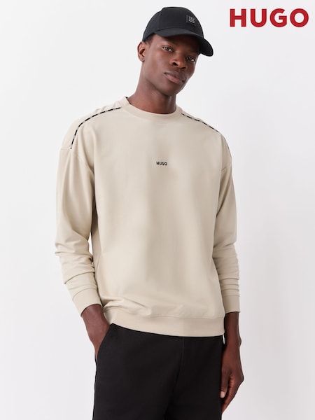 Natural - Regular Hugo Noah Regular-fit Logo Sweat Top