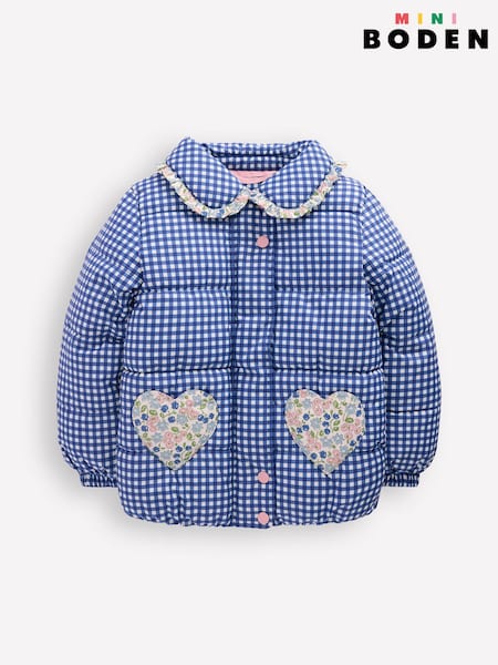 Boden Blue Padded Gingham Jacket (Y43678) | AED285 - AED320