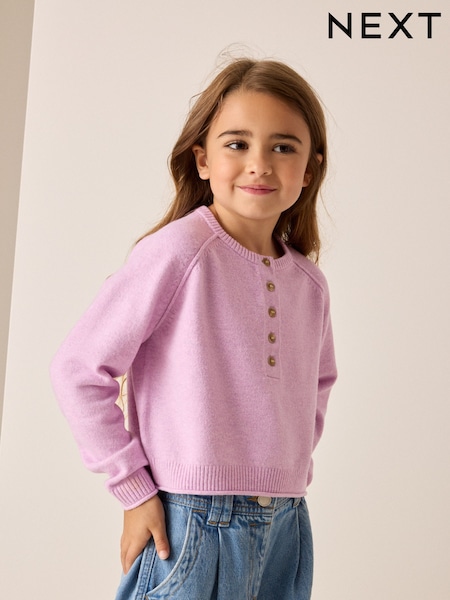 Lilac Purple - Henley Jumper (3-16yrs)