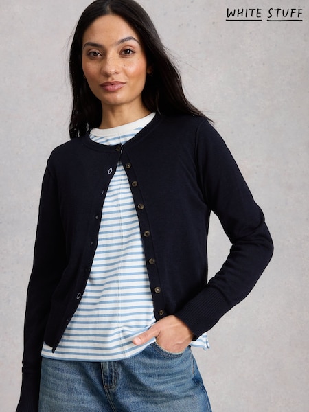 White Stuff Blue Womens Lois Cardigan (Y43756) | SGD 106