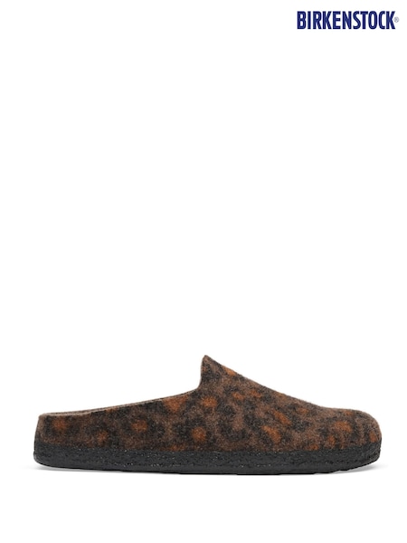 Leoaprd Print Grey - Birkenstock Amsterdam Lined Slippers