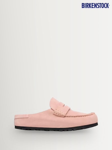 Pink - Birkenstock Naples Wrapped Suede Backless Loafers