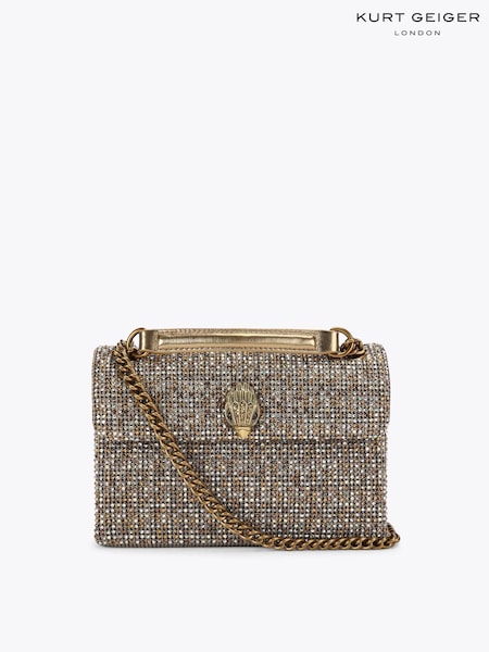 Kurt Geiger London Brown Fabric Medium Kensington Bag (Y43970) | €292