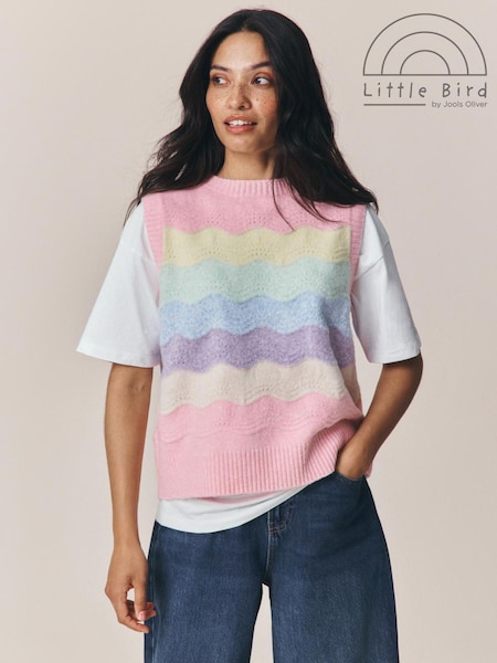 Rainbow Pointelle - Little Bird By Jools Oliver Knitted Vest