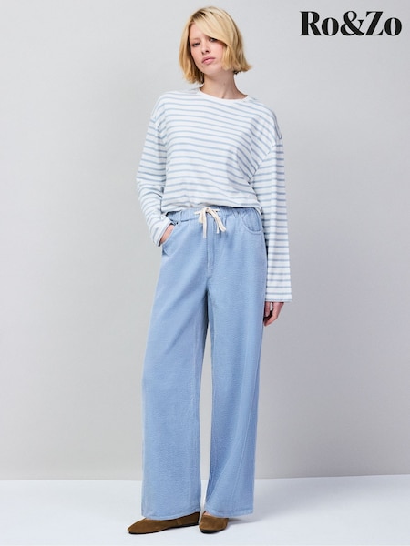 Azul - Ro&Zo Cord Drawstring Waist Trousers (Y44312) | 140 €