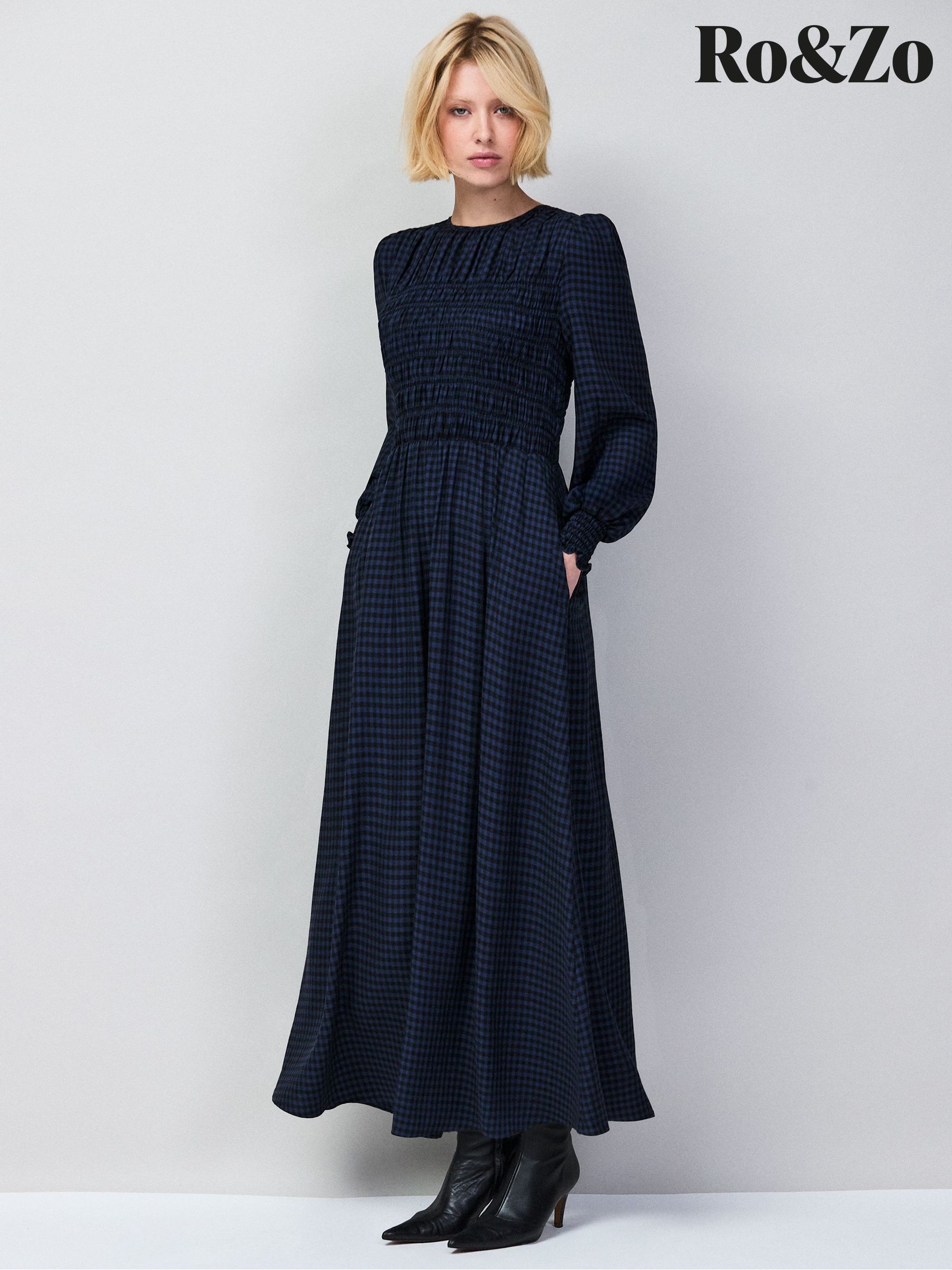 Buy Women's Dresses Midi Check Online | Next Qatar