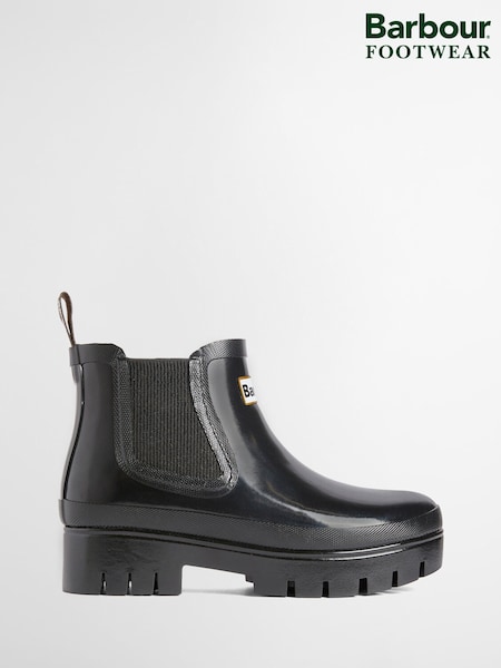 Black - Barbour® Halton Faux-fur Lined Ankle Wellies
