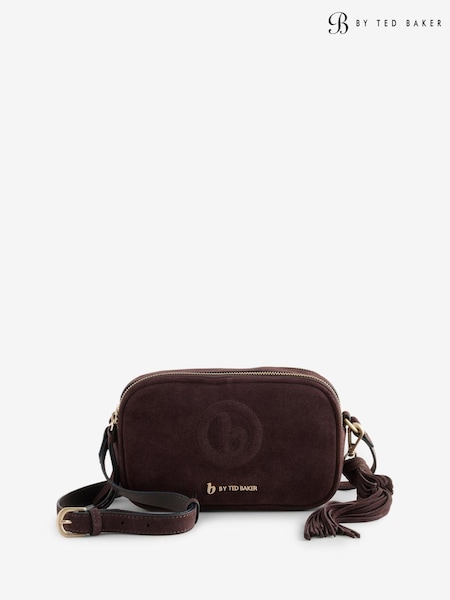 Chocolate Brown Suede - B By Ted Baker Cross-body Camera Bag