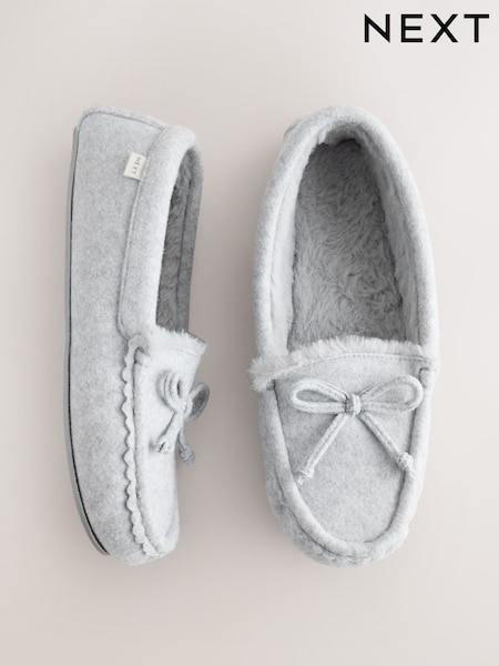 Gris - Pantuflas mocasines