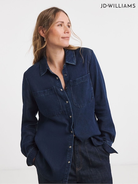 JD Williams Blue Anthology Premium Denim Western Shirt (Y44729) | $81