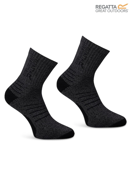 Regatta Black Bamboo Viscose Socks 2 Pack (Y44799) | €35