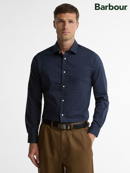 Navy - Regular Barbour® Harleton Tailored Tartan Shirt