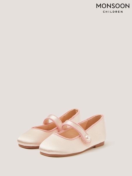 Monsoon Pearl Strap Satin Walker Shoes (Y44944) | KRW43,900