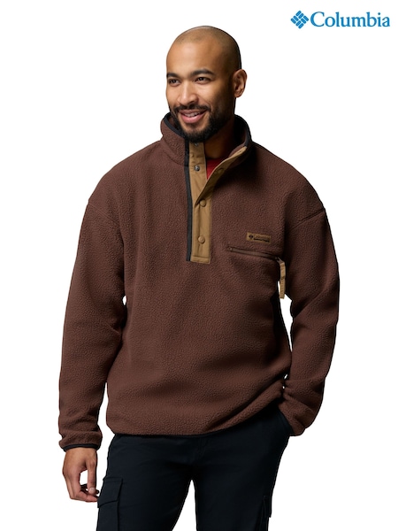 Brown - Regular Columbia Helvetia Ii Half Snap Brown Fleece