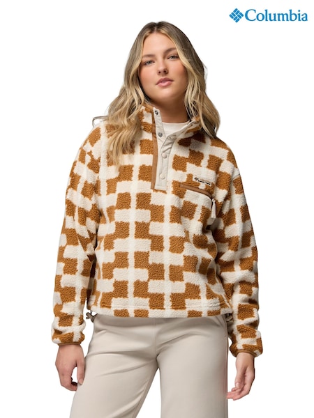 Brun - Columbia Helvetia™ Ii Printed Cropped Half Snap Brown Fleeces
