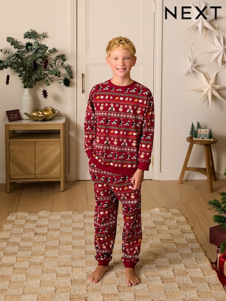 Red Wallace & Gromit - Christmas Matching Family Pyjamas (1.5-16yrs)