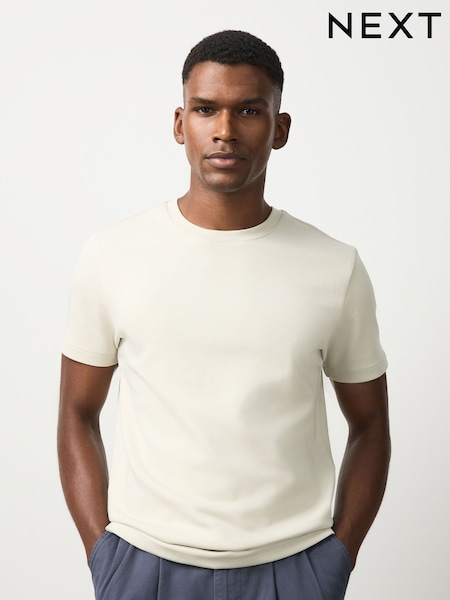 Stone Neutral - Slim Fit Motionflex Soft Heavyweight T-shirt