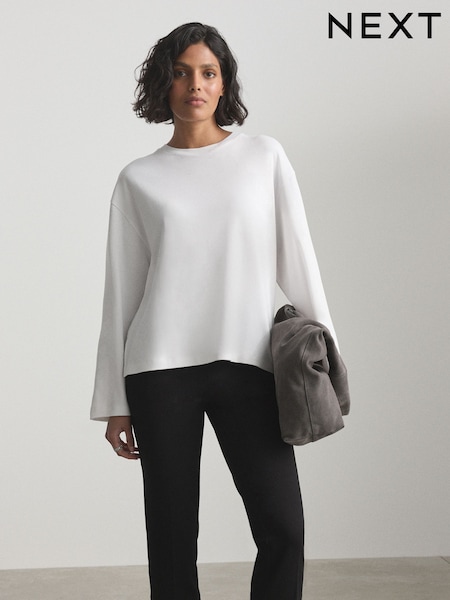 Puti - Long Sleeve Crew Neck Top