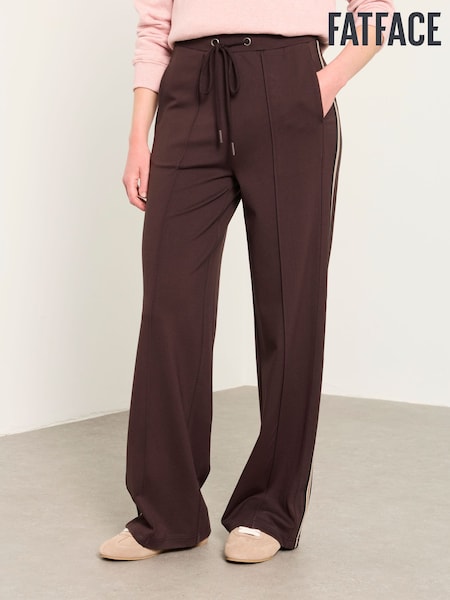 Brown - Fatface Side Stripe Trousers