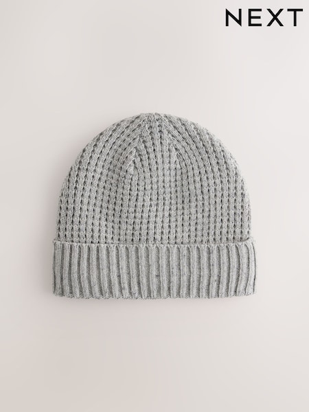 Grey - Thinsulate Knitted Beanie Hat (1-16yrs)