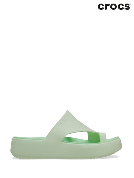Crocs Green Getaway Platform Toe Loop Sandals (Y46181) | AED262