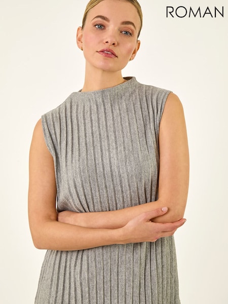 Roman High Neck Pleated Knit Top (Y46254) | ‏255 ر.س.‏
