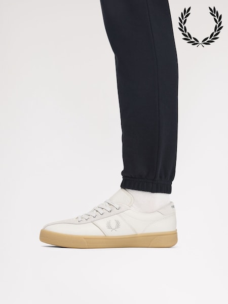 White - Regular Fred Perry Tennis Shoe Leather/suede Trainers