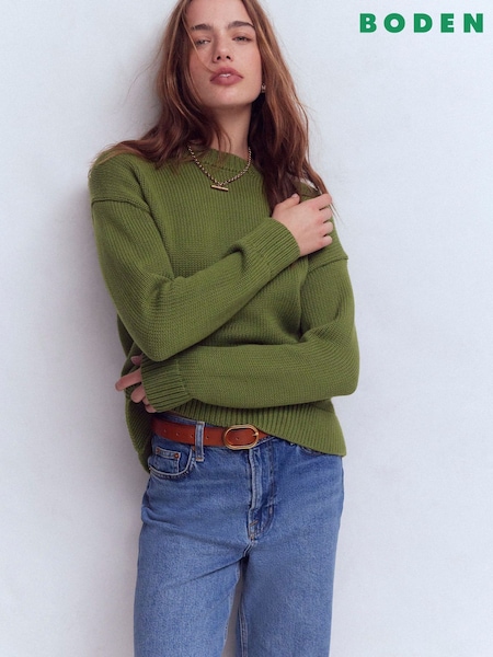 Boden Lucy Oversized Cotton Jumper (Y46639) | ‏427‏₪