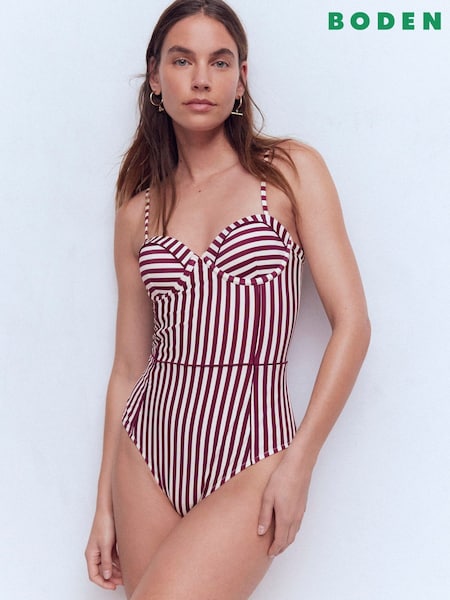 Boden Purple Rhodes Cup Sized Swimsuit (Y46653) | AED518