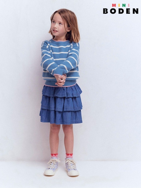 Boden Blue Drop Shoulder Jumper (Y46658) | AED204 - AED227