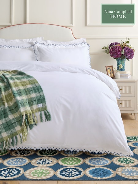 Nina Campbell Jester Scallop Spot 200 Thread Count Duvet Cover and Pillowcase Set (Y46666) | 13,100 RSD - 19,250 RSD