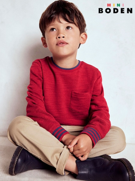 Boden Red Cosy Mid-weight T-Shirt (Y46718) | AED134 - AED157