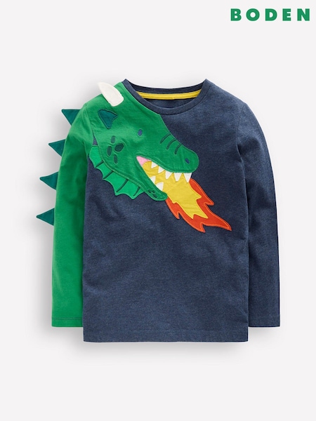 Boden Blue Fun Appliqué T-Shirt (Y46721) | AED128 - AED146