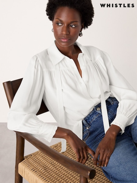 Whistles Tie Detail Crepe Blouse (Y46963) | 154 €