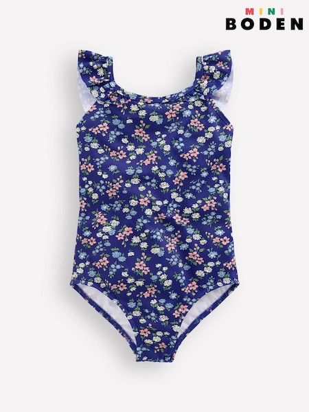 Boden Blue Hallie Frill Strap Swimsuit (Y47225) | AED122 - AED134