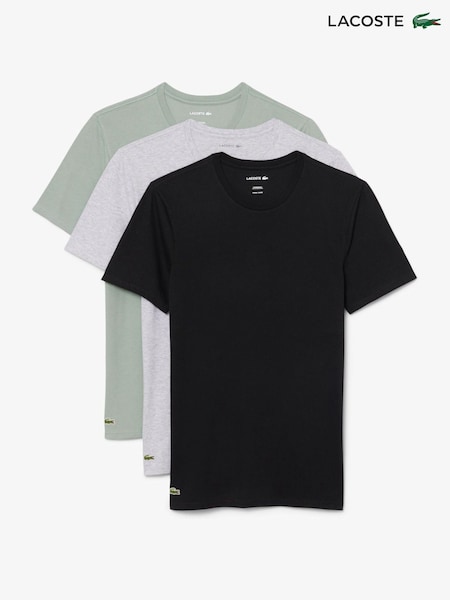 Black - Regular Lacoste Slim Fit Loungewear T-shirt 3 Pack