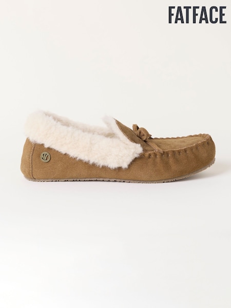 Tan Brown - Fatface Suede Moccasin