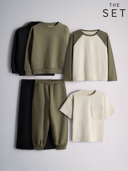 Musta/Vihreä - The Set 6 Peice Outfit Sweaters And T-shirts