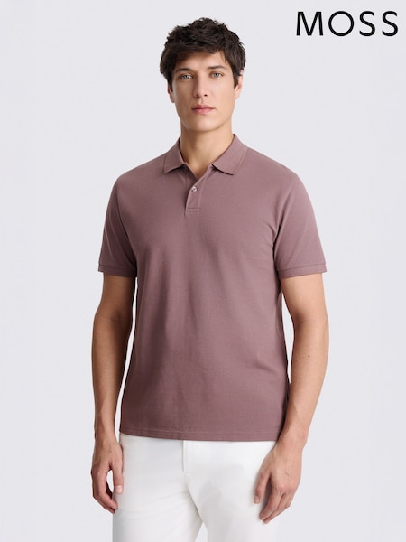 MOSS Purple Pique Polo Shirt (Y47897) | $75