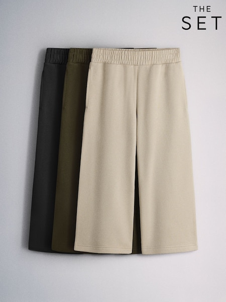 Black/Green - The Set 3 Pack Wide Leg Joggers