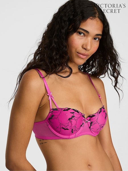 Pink Bat - Victoria's Secret Pink Halloween Embroidery Bra