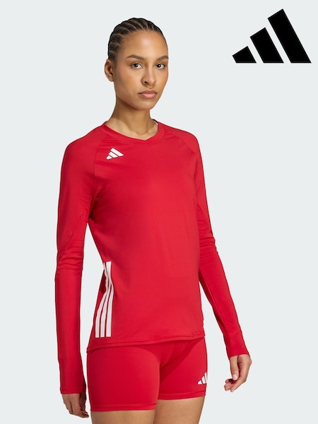 adidas Red Hilo Long Sleeve Volleyball Jersey (Y48019) | AED204