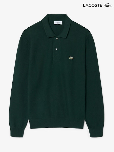 Green - Regular Lacoste Classic Fit Long Sleeved Knitted Polo Shirt
