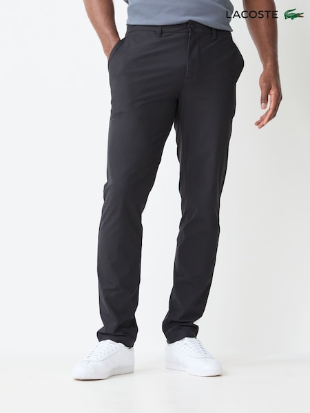 Black - Regular Lacoste Slim Fit Stretch Commuter Trousers