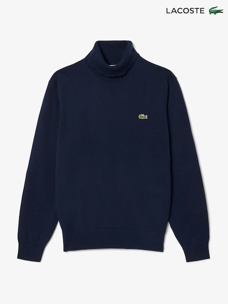 Blue - Regular Lacoste Classic Fit Roll Neck Jumper