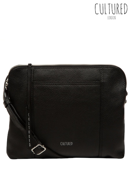 Cultured London Celina Leather Cross-Body Black Bag (Y48161) | AED227